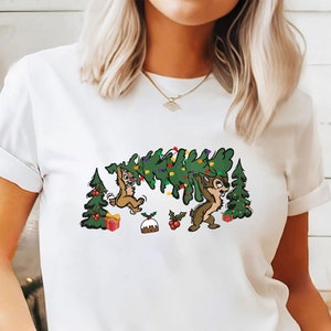 Christmas T-shirt, Christmas Lights Shirt, Christmas Family Top, Holiday Gift, Christmas Family Matching Shirt, Santa, gift, Carry Tree
