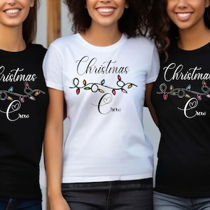 Christmas T-shirt, Christmas Lights Shirt, Christmas Family Top, Holiday Gift, Christmas Family Matching Shirt, Santa, Light Crew
