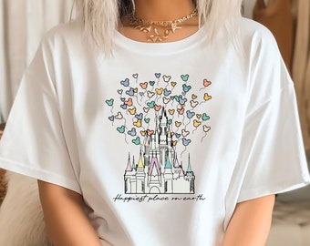 Magical Castle Watercolour shirt,  Castle Shirt, Vacation Shirt, HOLIDAY Trip Shirt, Summer Holiday Family Shirt,Happiest Place on earth