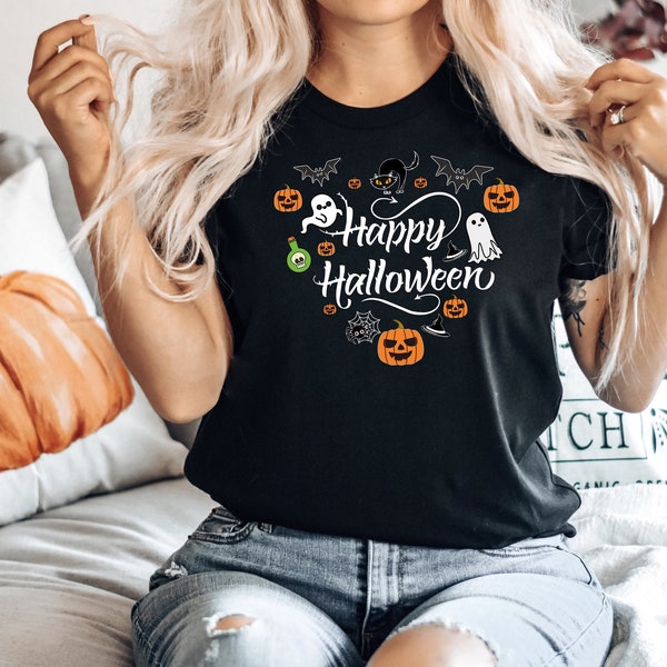 Happy Halloween Witches Tshirt, halloween costume,  trick or treat, halloween shirt, casual tshirts, Gift For Her, Gift for Him Hallowen 1