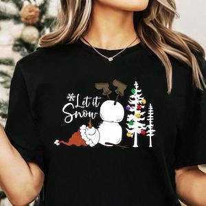 Christmas T-shirt, Christmas Lights Shirt, Christmas Family Top, Holiday Gift, Christmas Family Matching Shirt, Santa, Snowman Fall