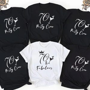 70th Birthday Fabulous T-shirt, Birthday Gift,Birthday Squad T shirt,70th Birthday Gift for Women,Custom Birthday T Shirt, Love wine