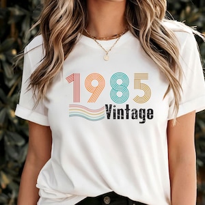 40th Birthday 1985 T-shirt,Personalise Year,Birthday Gift for him, Vintage Limited Edition 1985,Birthday top tees, Bluf vintage