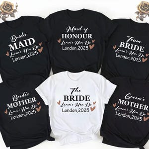 Gepersonaliseerde T-shirts vrijgezellenfeest, T-shirt team bruid, shirt vrijgezellenfeest, shirt vrijgezellenfeest, top bruiloft, vrijgezellenfeest Daylo