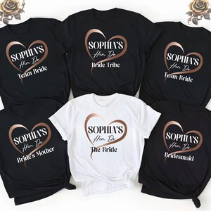 Gepersonaliseerde T-shirts vrijgezellenfeest, T-shirt team bruid, shirt vrijgezellenfeest, shirt vrijgezellenfeest, top bruiloft, vrijgezellenfeest (auteur)