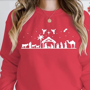 Merry Christmas Sweater, Kerstmis Sweatshirt, Kerst Trui, Kerst Truien voor Vrouwen, Xmas Trui, Kerstmis Heilige Nacht (SWT)