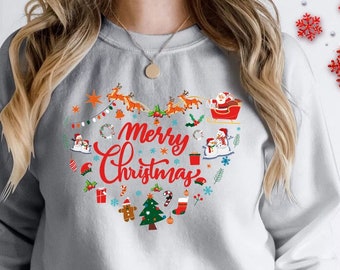 Merry Christmas Sweater, Christmas Sweatshirt, Christmas Jumper, Christmas Jumpers For Women, Xmas Jumper, Merry Christmas 1(SWT)