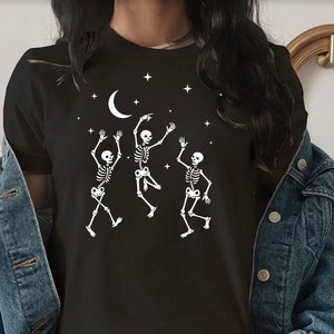 Halloween T Shirt,  Halloween Dancing Skeleton Halloween pumpkin, Halloween Gift, Dancing Skeleton
