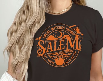 Local Witches Union Salem Halloween T Shirt,  Halloween Costume Gift for Friends, Halloween pumpkin, Halloween Gift, Local Witches Salem