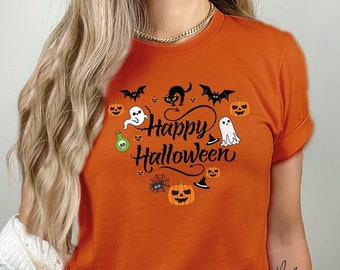 Happy Halloween T Shirt,  Halloween Costume Gift for Friends, Halloween pumpkin, Halloween Gift, Happy Halloween 1