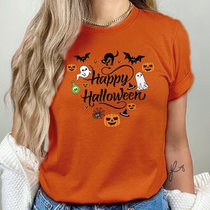 Happy Halloween T Shirt,  Halloween Costume Gift for Friends, Halloween pumpkin, Halloween Gift, Happy Halloween 1