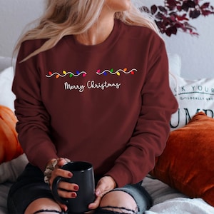 Merry Christmas Sweater, Christmas Sweatshirt, Christmas Jumper, Christmas Jumpers For Women, Ladies Sweatshirts, Xmas Jumper, Merry Bright