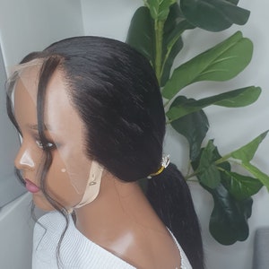 Menselijk haar steil pruik / 30inches menselijk haar pruik / 180 dichtheid steil menselijk haar pruik / 100% menselijk haar pruik