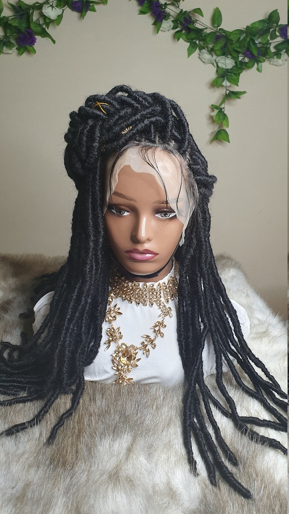 Lace Front Faux Locs Wig/faux Locs Wig/locs Wig/24inches - Etsy display picture 1
