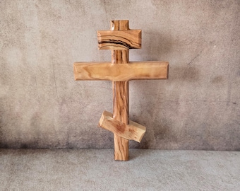 Edición limitada de 6" Cruz ortodoxa, cruz de madera, crucifijo, cruz religiosa, cruz ortodoxa, decoración religiosa, cruz cristiana, cruz ortodoxa de pared