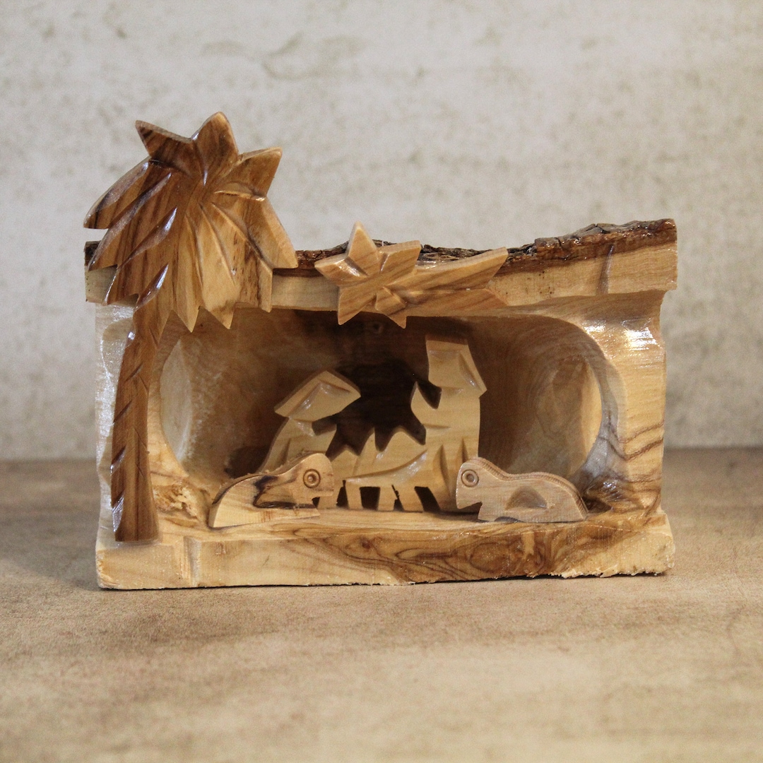 Exquisite Nativity Wonder in Premium Olive Wood Religious Keepsake