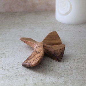 Olive Wood Handheld Praying Cross: Christian Gift from Holy Land