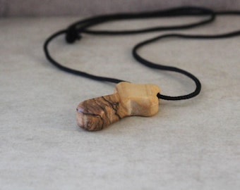 Olive Wood Comfort Cross Necklace: Christian Gift from Jerusalem