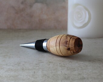 Olive Wood Bottle Stoppers Made in Jerusalem the Holy Land, a Unique Bourbon Gifts, Wine Stopper for Birthday Gift, Valentines Gift & More