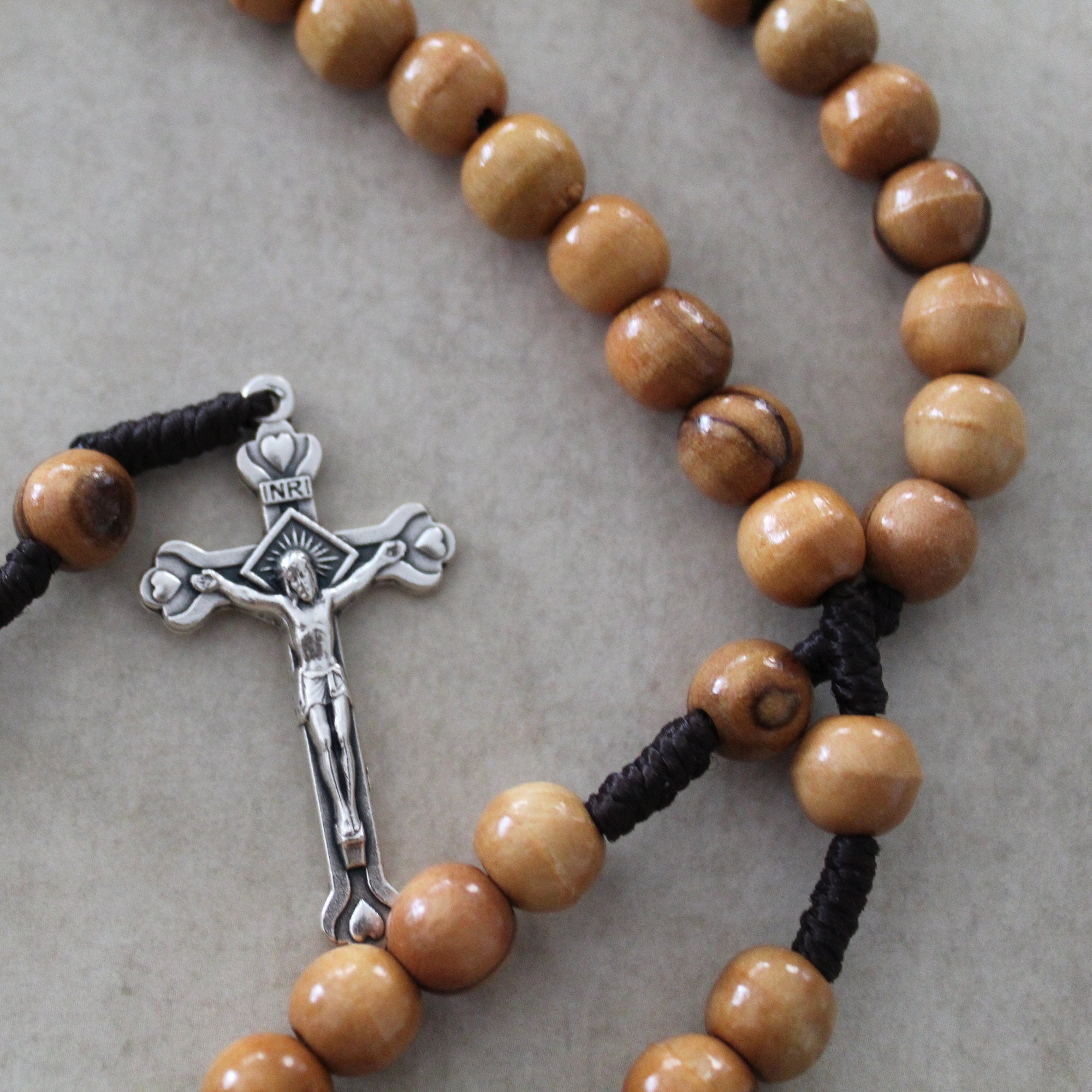 Handmade rosary sale necklace