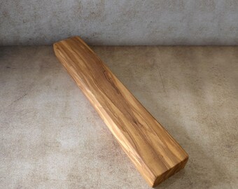 Handcrafted Olive Wood Mezuzah Case - Jewish Home Blessing (8.6" / 22cm)