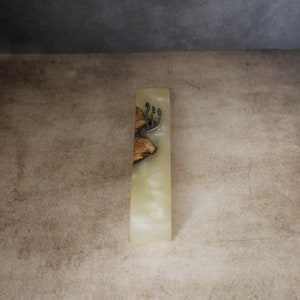 14.5cm / 5.7&quot; Handmade Mezuzah Case Made of Olive Wood and Epoxy, Judaica From Israel, Jewish Home Gifts, Religious Gift for a Jewish Home