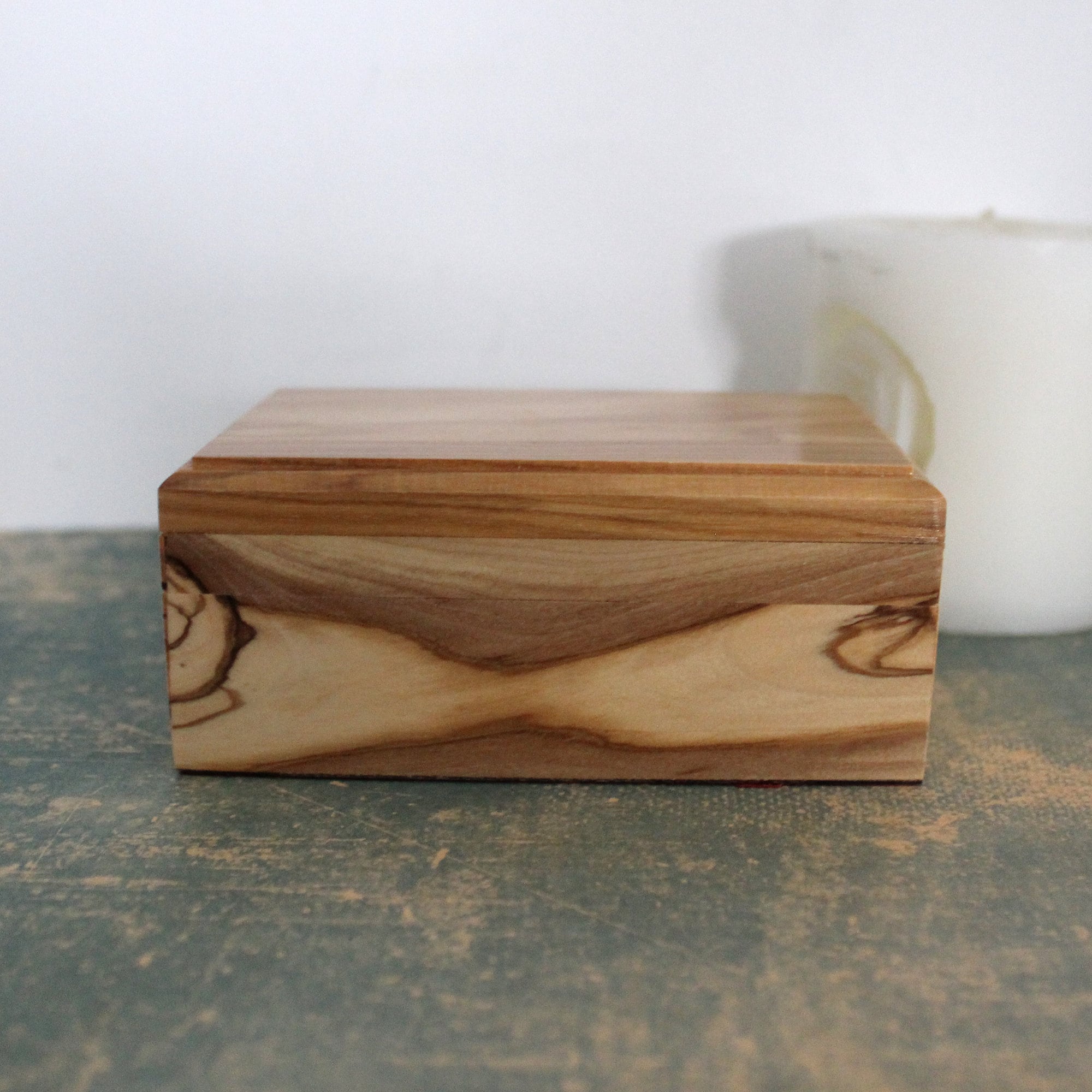 Small Olive Wood Jewelry Box, Handmade Jewelry Box, Wooden