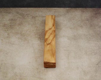Small Olive Wood Mezuzah Case: Handcrafted Jerusalem Jewish Gift