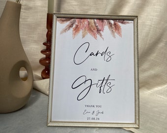 Pampa rose herbe cadeaux et cartes signe de mariage