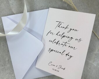 White Thank you card