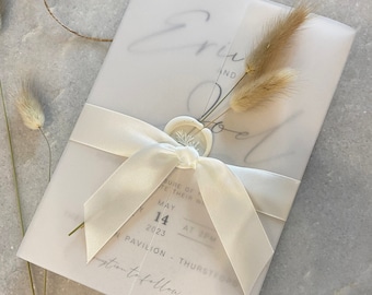 Luxury bunny tails wedding invitations
