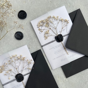 Mono Black and White Wedding Invitation