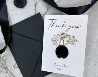 Black Gypsophila Thank you card