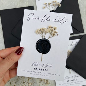 UNPERSONALISED SAMPLE Mono black and white save the date