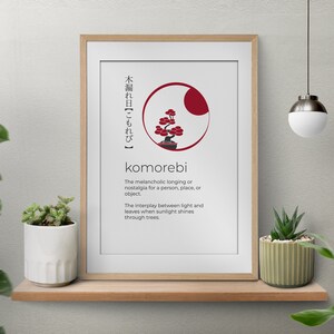Komorebi Definition Art Print: Japanese Word Poster (Digital Download)