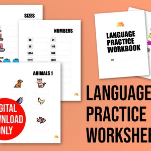 Language Learning Workbook: Customizable Practice Exercises (Printable PDF)
