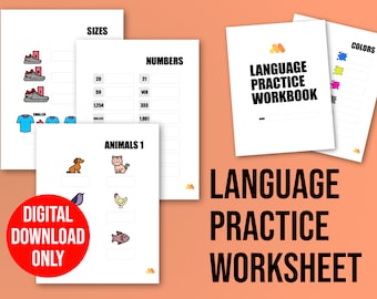 Language Learning Workbook: Customizable Practice Exercises (Printable PDF)