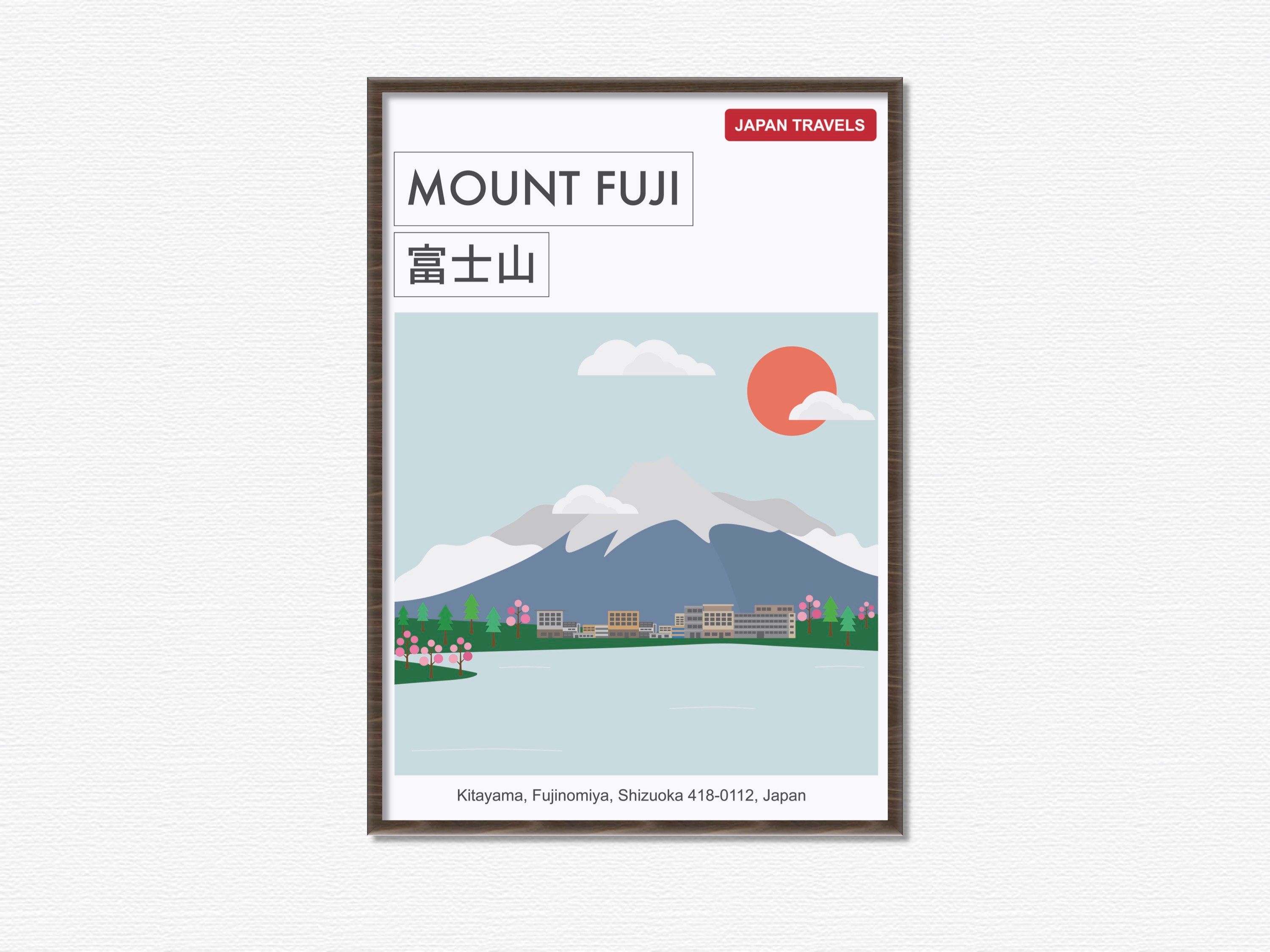 Printable Mount Fuji Japan Art Print, Mount Fuji Wall Art, Living Room ...