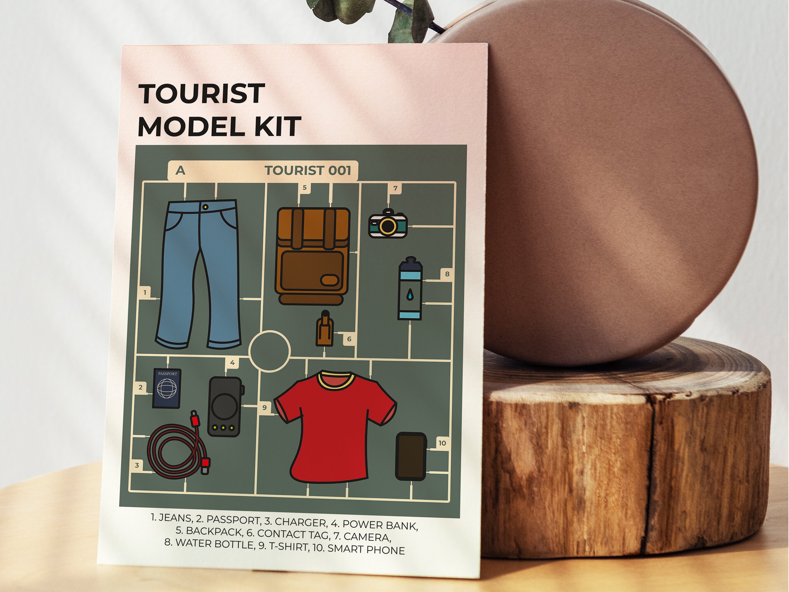 Printable Model Kit Style Art Print, Tourist Model Kit Wall Art, Living ...