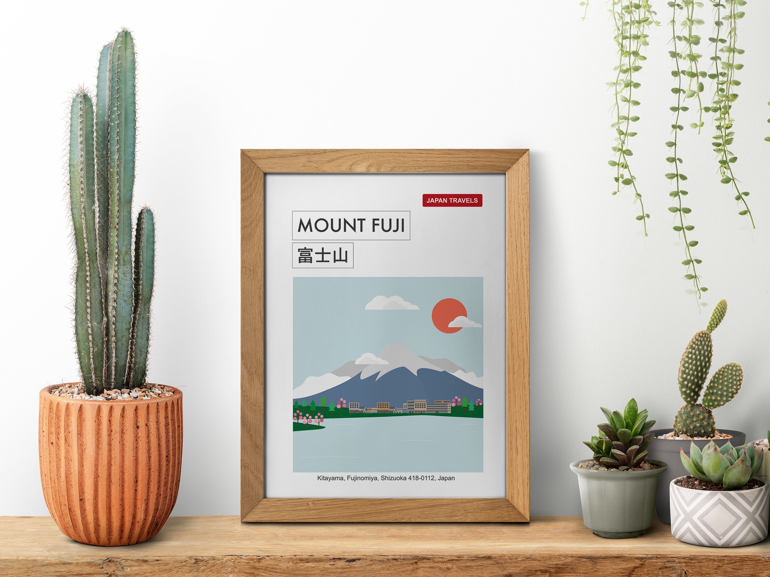 Printable Mount Fuji Japan Art Print, Mount Fuji Wall Art, Living Room ...