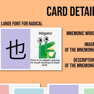 Japanese Kanji Radicals Flashcards Mnemonics Part II, Learn Kanji ...