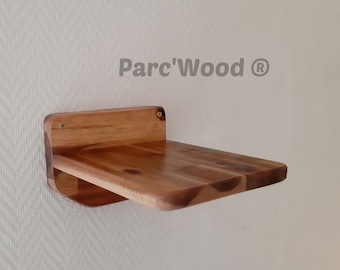 Petite plateforme murale en bois pour chat