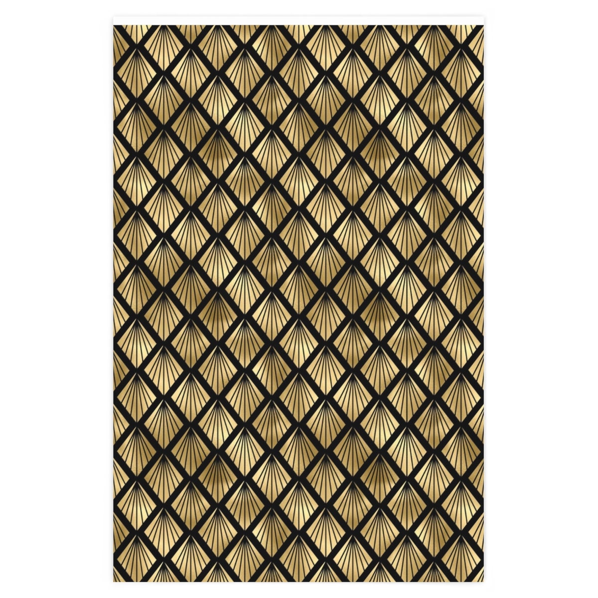 Art Deco Wrapping Paper Black and Gold Gift Wrap Paper Roll Etsy
