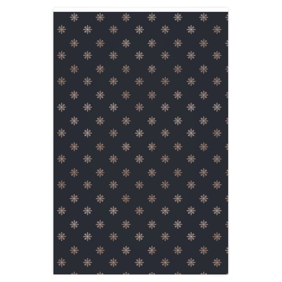 Black and Gold Snow Wrapping Paper Unique Winter Snowflake Gift Wrap Paper  Roll Christmas Wrapping Paper 
