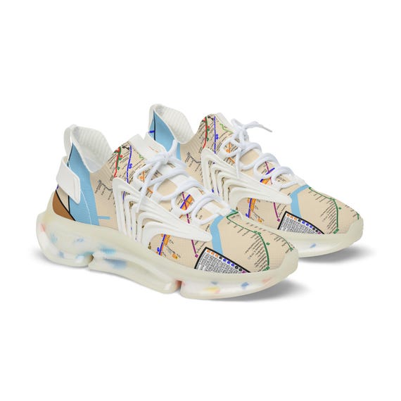 NYC MAP Mesh Sneakers   By Evolution of London