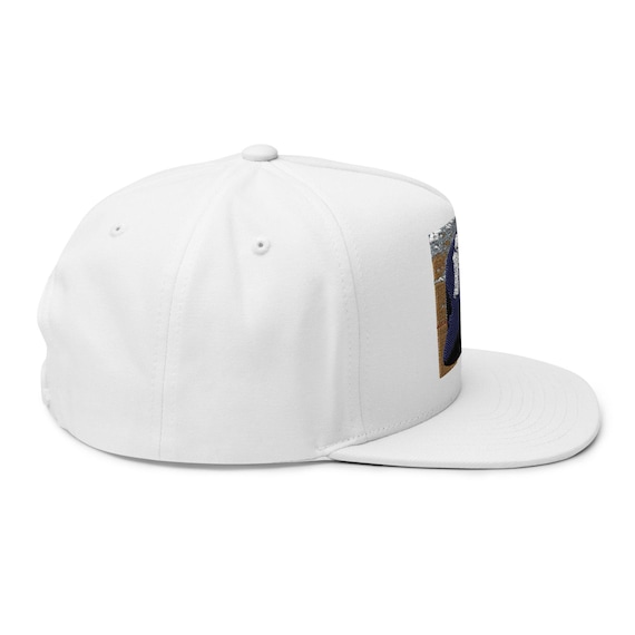 Stylish Flat Bill Cap, Embroidered Baseball Hat by evolutionoflondon
