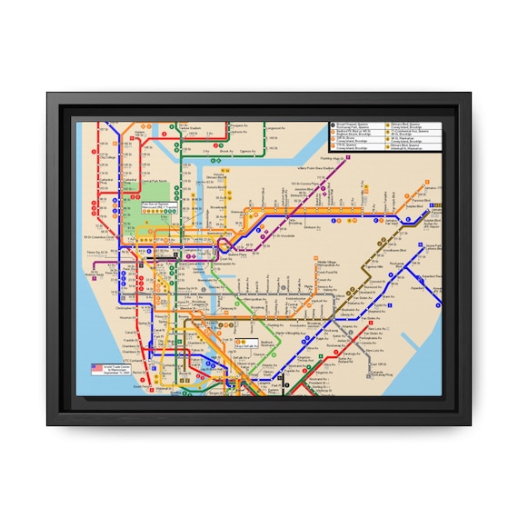 Framed Art Print, Colorful Subway Map Wall Decor for Urban Enthusiasts (BY EVOLUTIONOFLONDON