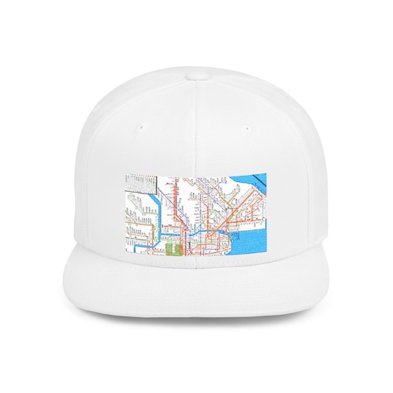 NYC MAP Flat Bill Snapback Hat