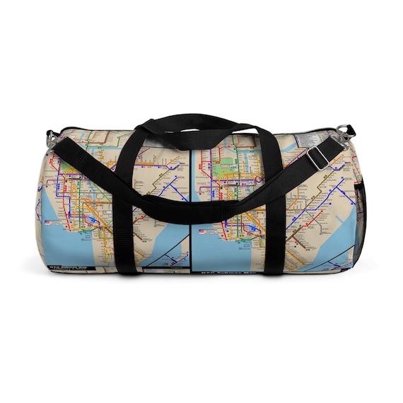 NYC Travel Map Duffel Bag, Stylish Gym Bag