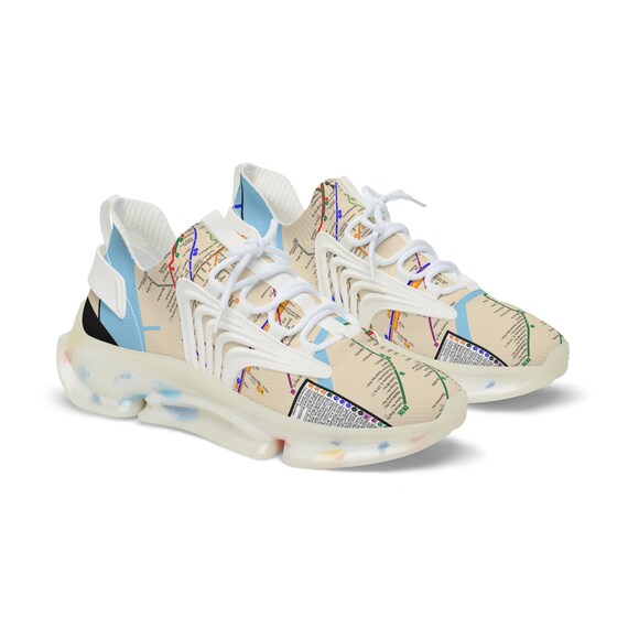 NYC City Map Mens Mesh Sneakers,